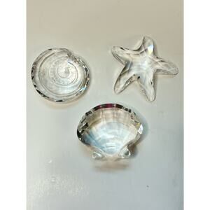 Set of 3 Swarovski SCS Crystal Society Gifts Ocean Sea Star Seashells